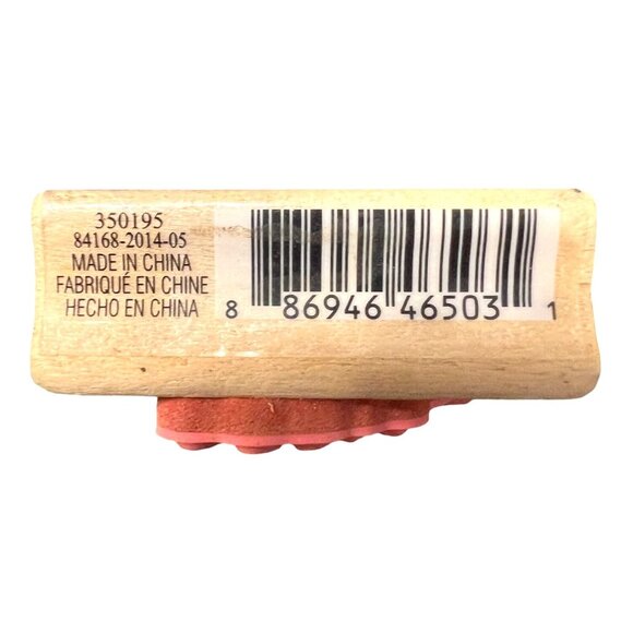 Oak Leaf & Acorn Wood Mounted Rubber Stamp 2x2 Inch Fall / Autumn - Picture 3 of 3